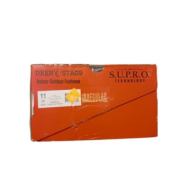 Deer stags men's 11 wide new in box Nordic slippers - Picture 5 of 5